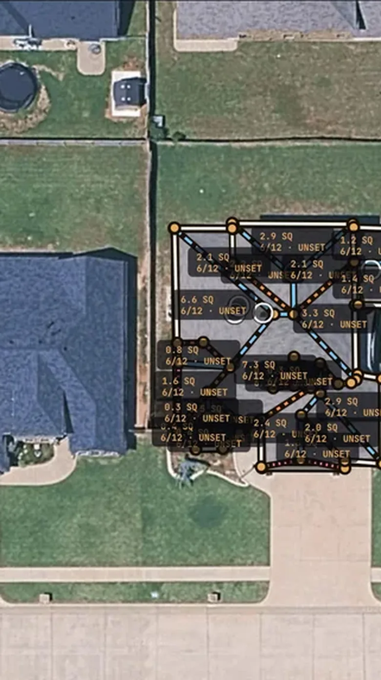 Satellite takeoff of the roof, on a phone